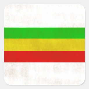 Dirty Rasta Stripes Vierkante Sticker