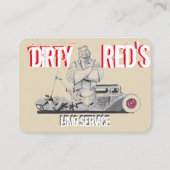 Dirty Red's Limo Service Visitekaartje (Voorkant)
