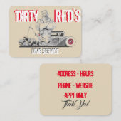 Dirty Red's Limo Service Visitekaartje (Voorkant / Achterkant)