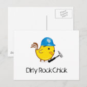 Dirty Rock Chick Briefkaart (Voorkant / Achterkant)