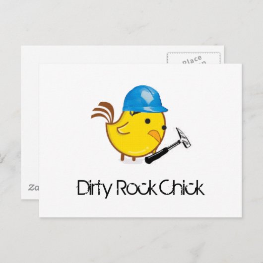 Dirty Rock Chick Briefkaart (Voorkant / Achterkant)