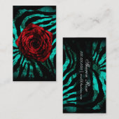 Dirty Roos Aqua Zebra Visitekaartje (Voorkant / Achterkant)