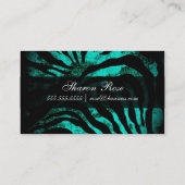 Dirty Roos Aqua Zebra Visitekaartje (Achterkant)