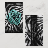 Dirty Roos - Zebra Aqua Visitekaartje (Voorkant / Achterkant)