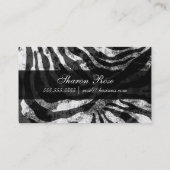 Dirty Roos - Zebra Aqua Visitekaartje (Achterkant)