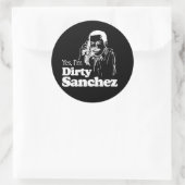 DIRTY SANCHEZ 4 T-shirt Ronde Sticker (Tas)