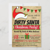 Dirty Santa Exchange Party-uitnodiging Kaart (Voorkant)