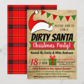 Dirty Santa Exchange Party-uitnodiging Kaart (Voorkant / Achterkant)