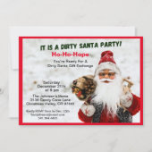 Dirty Santa Gift Exchange en sneeuwvlokken Kaart (Voorkant)