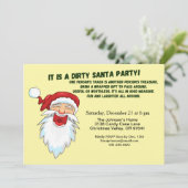 Dirty Santa Gift Exchange met Santa Pattern Kaart (Staand voorkant)