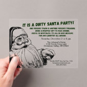  Dirty Santa Gift Exchange Party Acryl Uitnodigingen (Insitu (Draagbaar))