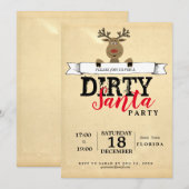 Dirty Santa kerstcadeau ruilen kantoor Kaart (Voorkant / Achterkant)