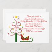 Dirty Santa Kerstparty Gift Exchange Kaart (Voorkant / Achterkant)