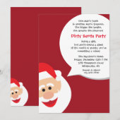 Dirty Santa Kerstparty Uitnodiging (Voorkant / Achterkant)