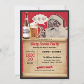 Dirty Santa Kerstparty  uitnodiging (Voorkant)