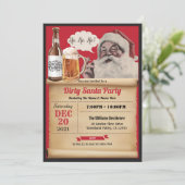 Dirty Santa Kerstparty  uitnodiging (Staand voorkant)