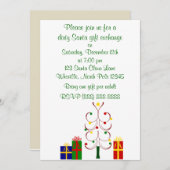 Dirty Santa Kerstuitnodiging Kaart (Voorkant / Achterkant)