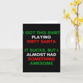 Dirty Santa Present Idea Exchange. Dirty Santa Chr Kaart (Gele Bloem)