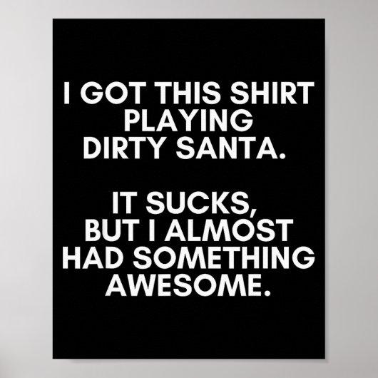 Dirty Santa Present Idea Exchange. Dirty Santa Chr Poster (Voorkant)