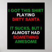 Dirty Santa Present Idea Exchange. Dirty Santa Chr Poster (Voorkant)