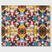 Dirty Santa's Feestelijke Nacht met Kerstfeest Cadeaupapier (Vlak)