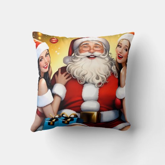 Dirty Santa's Feestelijke Nacht met Kerstfeest Kussen (Achterkant)