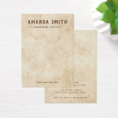 Dirty shabby  paper earing display card visitekaartje (Bureau)