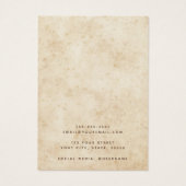 Dirty shabby  paper earing display card visitekaartje (Achterkant)