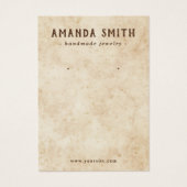Dirty shabby  paper earing display card visitekaartje (Voorkant)