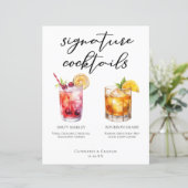 Dirty Shirley Bourbon Signature Cocktails Menu (Staand voorkant)