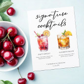Dirty Shirley Bourbon Signature Cocktails Menu