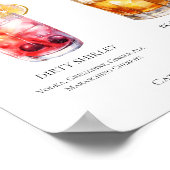 Dirty Shirley Bourbon Smash Signature Drinken Menu Poster (Hoek)