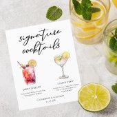 Dirty Shirley Lemon Drop Signature Cocktails Menu