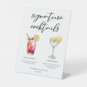 Dirty Shirley Lemon Drop Signature Cocktails Menu Reclamebord Met Voetstuk (Voorkant)