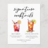 Dirty Shirley Long Island Signature Cocktails Menu (Voorkant)