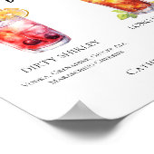 Dirty Shirley Long Island Signature Cocktails Menu Poster (Hoek)