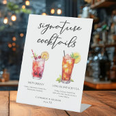 Dirty Shirley Long Island Signature Cocktails Menu Reclamebord Met Voetstuk