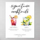 Dirty Shirley Mojito Signature Cocktails Menu Poster (Voorkant)