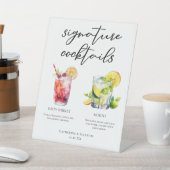 Dirty Shirley Mojito Signature Cocktails Menu Reclamebord Met Voetstuk (Insitu)