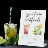 Dirty Shirley Mojito Signature Cocktails Menu Reclamebord Met Voetstuk