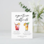 Dirty Shirley Piña Colada Signature Cocktails Menu (Staand voorkant)