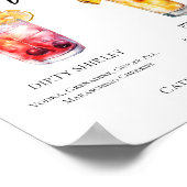 Dirty Shirley Piña Colada Signature Cocktails Menu Poster (Hoek)