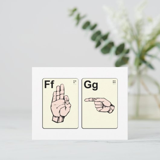 Dirty Sign Language Flash-kaarten Briefkaart (Staand voorkant)