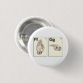 Dirty Sign Language Flash-kaarten Ronde Button 3,2 Cm (Voorkant /achterkant)