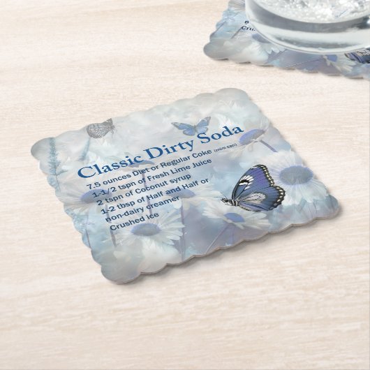 Dirty Soda Butterfly Coaster Kartonnen Onderzetters (Gebogen)