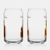 Dirty Soda King en Queen Soda Bril Blikvorm Glas (Links)