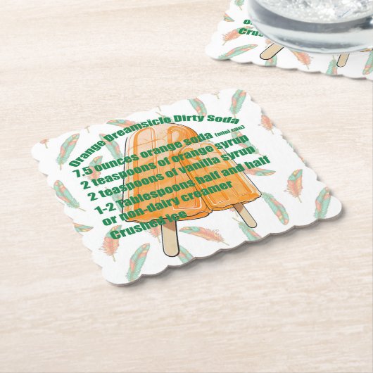 Dirty Soda Oranje Recept Onderzetter (Gebogen)