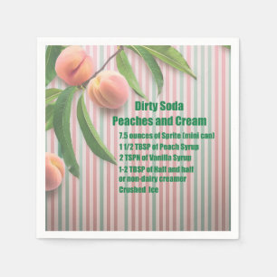 Dirty Soda Peach Napkin Servet
