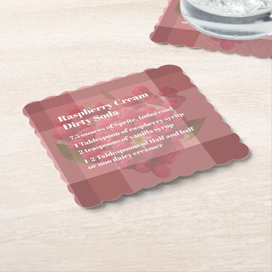 Dirty Soda Raspberry Coaster Kartonnen Onderzetters (Gebogen)