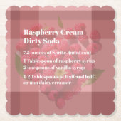 Dirty Soda Raspberry Coaster Kartonnen Onderzetters (Voorkant)